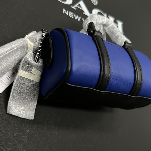 NWT Coach Micro Duffle Venture Leather Blue Coin Purse Wallet Key Fob c6961 Key - Picture 5 of 6